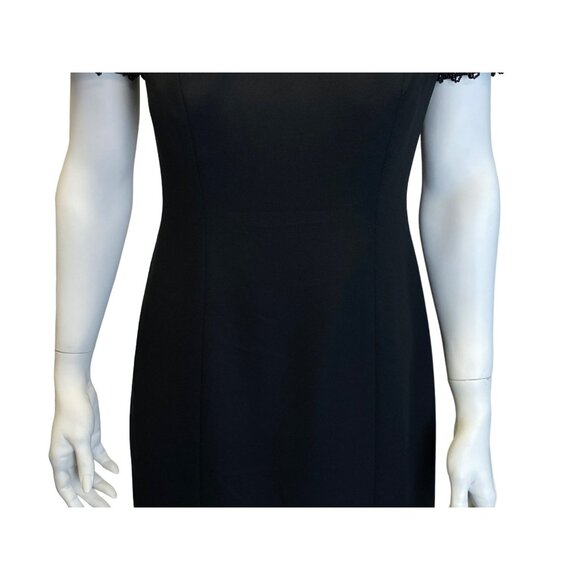 Vintage Womens Black Dress Donna Morgan Petites size 6 Wedding Cocktail Elegant - Picture 4 of 9